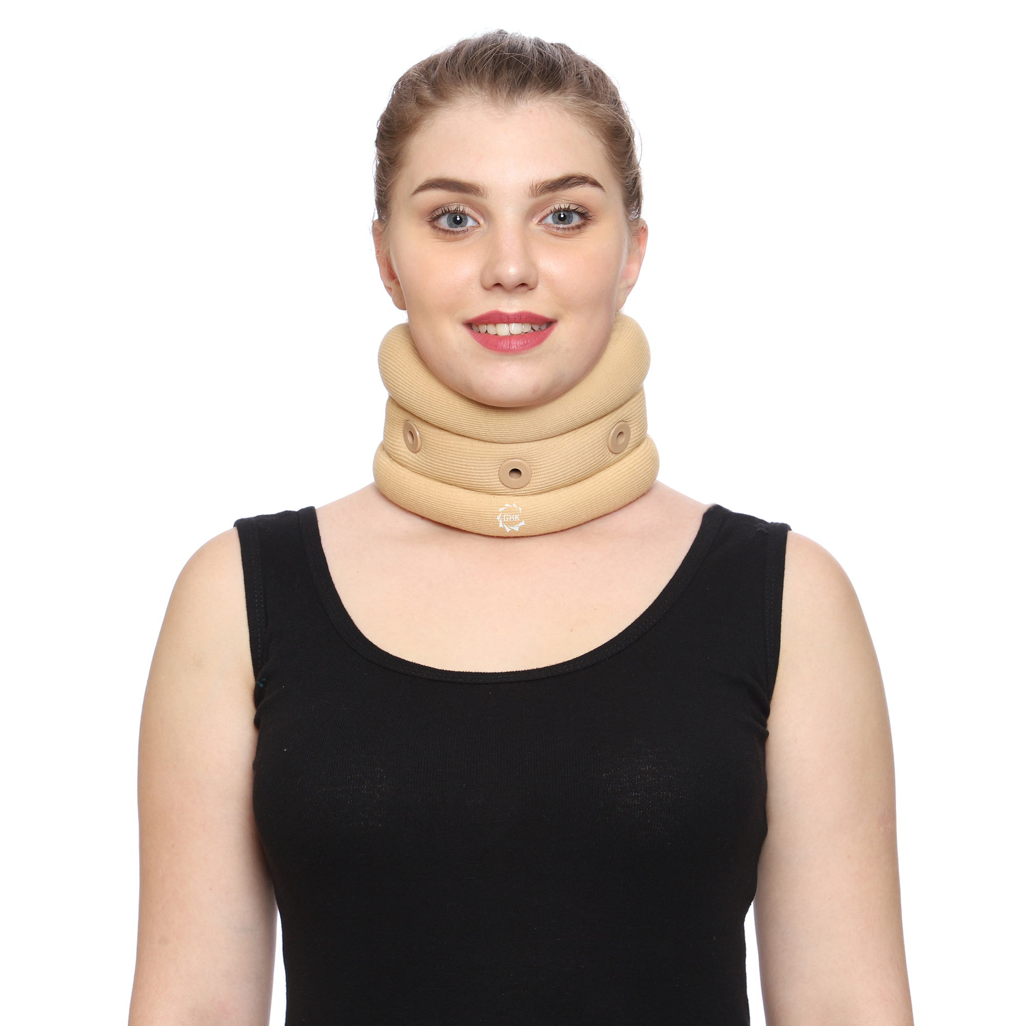 GHK H15 Cervical Collar Soft for Complete Neck Support Unisex Skin Colour