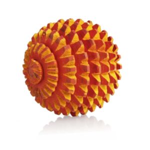 GHK H32 Acupressure Wooden Ball Hand Roller Palm Massager (Multicolour)