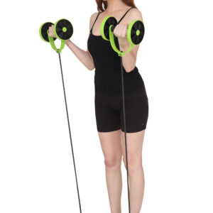 GHK F2 Muscle Strengthening Multifunctional Pull Rope Wheel Manual Exerciser with Free Bag Home Gym Equipment Fitness Body Toner for Both Men & Women