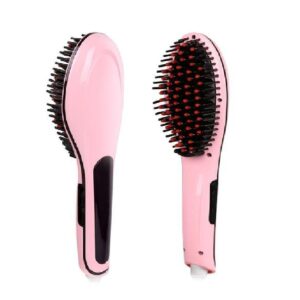 GHK G1 Fast Hair Straightener Massager Brush with Lcd Screen for Temperature, Easy to Use, Portable & Compact