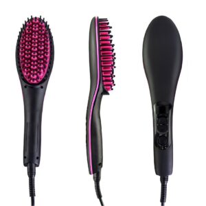 GHK G2 Simply Straight Ceramic Straightening Brush with Lcd Screen for Temperature, Easy to Use, Portable & Compact