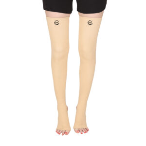 GHK S7 Compression Stocking Above Knee for Support Pressure Varicose Veins Socks Size : Small Unisex Skin Colour (1Pair)