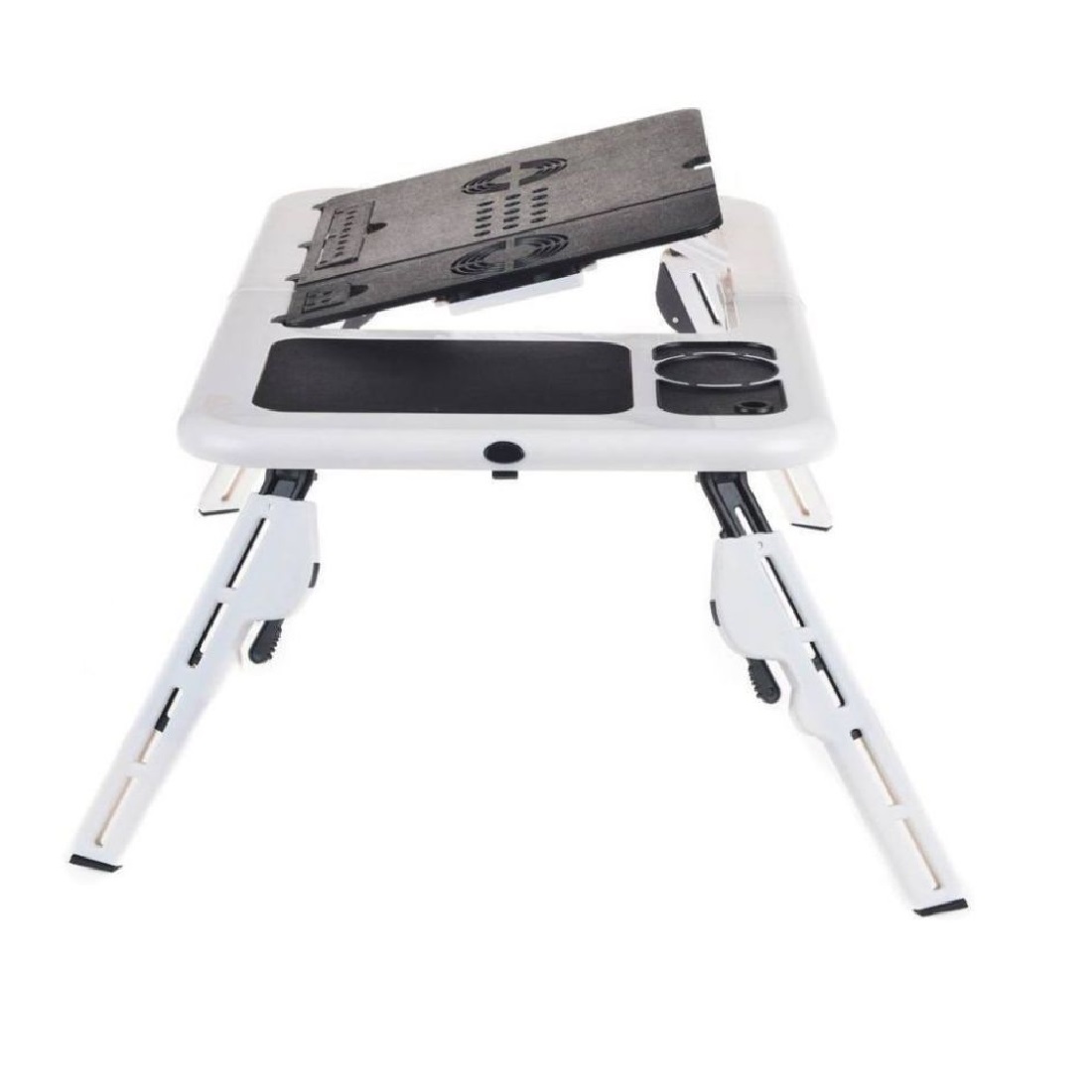 GHK H61 Portable Compact Flexible Foldable Laptop E-Table Multipurpose, Travel Friendly, Height Adjustable with 2 USB Cooling Fans