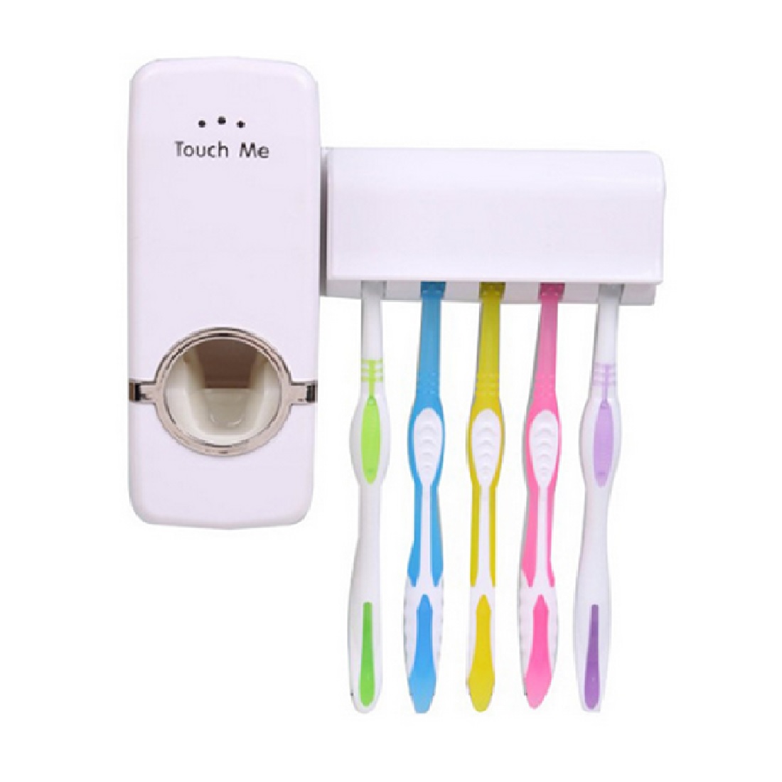 GHK H85 Toothpaste Dispenser with 5 Toothbrush Holder for Home Bathroom Usage (Wall Mount)