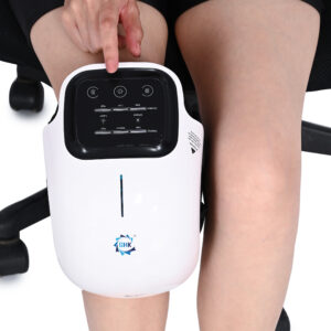 GHK H103 Wireless Rechargeable Relaxing Knee Massager for Joint Pain Relief, with Heat Therapy & Vibration, Strap Up Back Design, Large LED Screen
