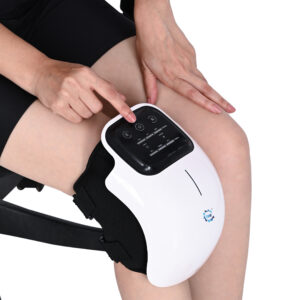 GHK H103 Wireless Rechargeable Relaxing Knee Massager for Joint Pain Relief, with Heat Therapy & Vibration, Strap Up Back Design, Large LED Screen