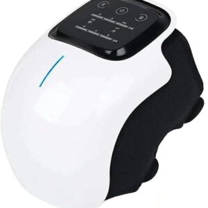 GHK H103 Wireless Rechargeable Relaxing Knee Massager for Joint Pain Relief, with Heat Therapy & Vibration, Strap Up Back Design, Large LED Screen