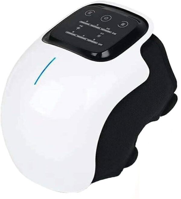 GHK H103 Wireless Rechargeable Relaxing Knee Massager for Joint Pain Relief, with Heat Therapy & Vibration, Strap Up Back Design, Large LED Screen