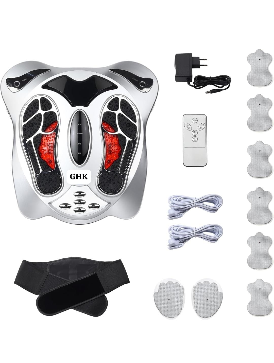 GHK H104 Health Protection Machine Stimulator Electric Massager Ems Technology For Full Relaxation Back,Neck, Thigh, Belly & Foot Pain Relief & Improve Blood Circulation