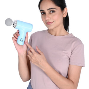 GHK H106 Mini Massage Gun Portable & Compact Cordless Massager with 6 Speeds Deep Tissue Vibration Body Massager for Pain & Stress Relief from Back, Neck, Shoulder, Legs Multiuse, Included C-Charging Cable (Assorted Colours)